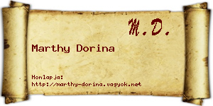 Marthy Dorina névjegykártya